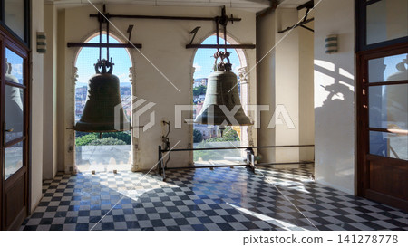 MESSINA, ITALY - NOVEMBER 06, 2018 - Decorations and interior golden elements of the Bell Tower of the Cathedral of Messina, Sicily MESSINA, ITALY - NOVEMBER 06, 2018 - Decorations and interior golden elements of the Bell Tower of the Cathedral of Messina, Sicily 141278778