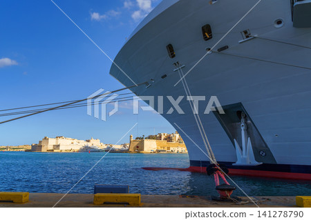 VALLETTA, MALTA - NOV 12, 2018 - MSC Seaview Cruise Ship in the port VALLETTA, MALTA - NOV 12, 2018 - MSC Seaview Cruise Ship in the port 141278790