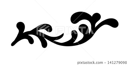 This is a line drawing of a plant stem. 141279098