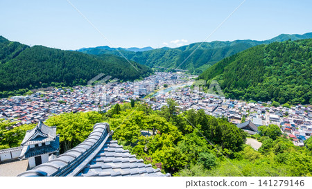 Gujo Hachiman Castle: View from the castle tower Gujo Hachiman Castle: View from the castle tower 141279146