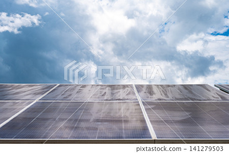 Close up of a rows of Solar cell in Solar power station. Solar panel is an electrical device that converts the energy of light into electricity by the photovoltaic effect. Close up of a rows of Solar cell in Solar power station. Solar panel is an electrical device that converts the energy of light into electricity by the photovoltaic effect. 141279503