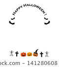 Halloween arch-shaped background frame 141280608