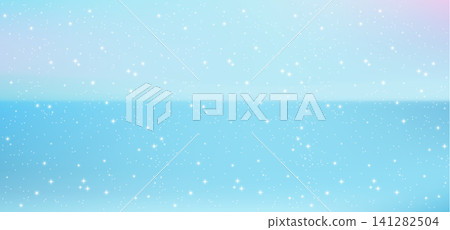 夢幻般的藍色漸變背景，閃爍的光芒和氣泡點綴其間。 141282504