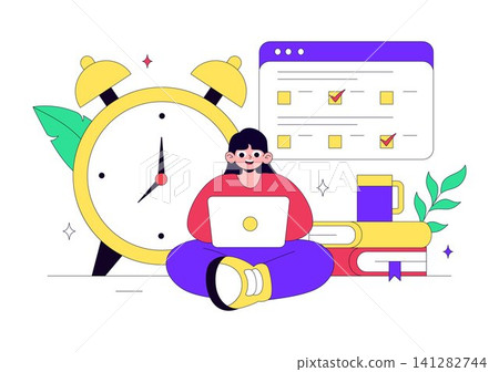 Online Test Vector Illustration Featuring Digital Exam, E Learning Assessment, Online Quiz, Remote Education, Knowledge Check, and Virtual Classroom Online Test Vector Illustration Featuring Digital Exam, E Learning Assessment, Online Quiz, Remote Education, Knowledge Check, and Virtual Classroom 141282744