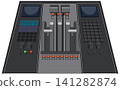 Vector Illustration of Commercial Airplane Cockpit Throttle Quadrant and Controls 141282874