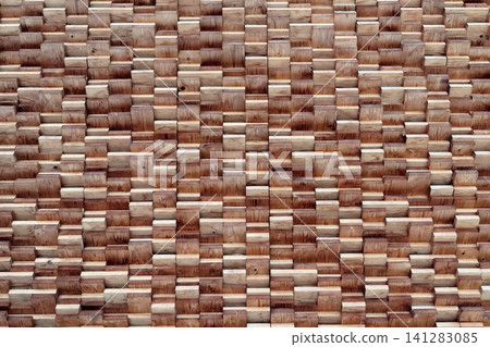 Wooden architecture in Hiruzen: Geometric CLT wood block textures Wooden architecture in Hiruzen: Geometric CLT wood block textures 141283085