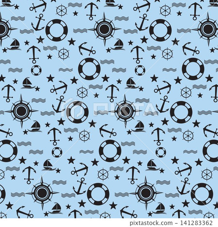 Nautical or marine seamless patterns background, Nautical Pattern Vector Art,icon & Graphics Nautical or marine seamless patterns background, Nautical Pattern Vector Art,icon & Graphics 141283362