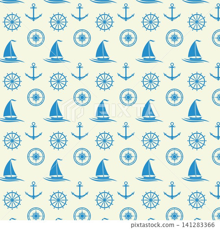Nautical or marine seamless patterns background, Nautical Pattern Vector Art,icon & Graphics Nautical or marine seamless patterns background, Nautical Pattern Vector Art,icon & Graphics 141283366