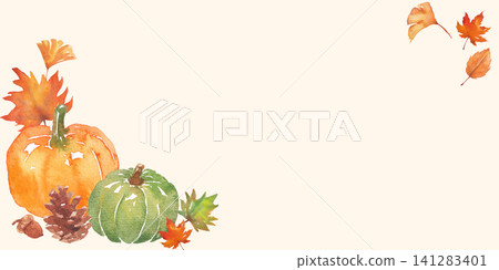 Watercolor Autumn Frame Watercolor Autumn Frame 141283401