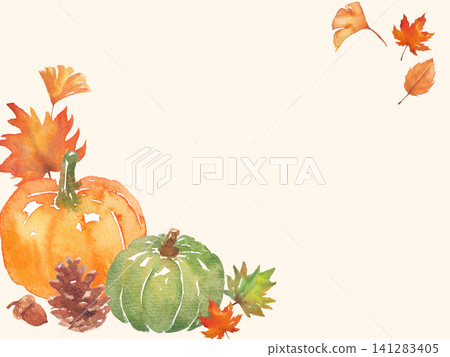 Watercolor Autumn Frame Watercolor Autumn Frame 141283405
