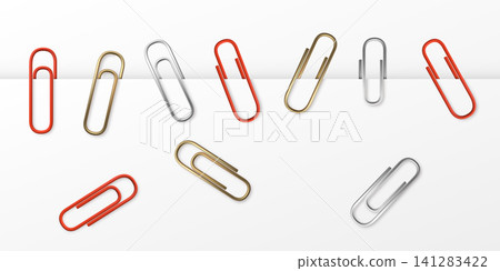 3D paperclip element set for office stationery 3D paperclip element set for office stationery 141283422