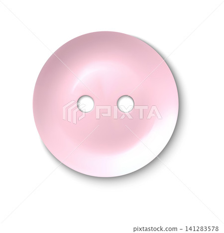 Glossy pink sewing button vector illustration element Glossy pink sewing button vector illustration element 141283578