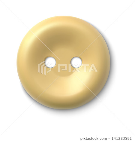 Glossy golden sewing button vector illustration Glossy golden sewing button vector illustration 141283591