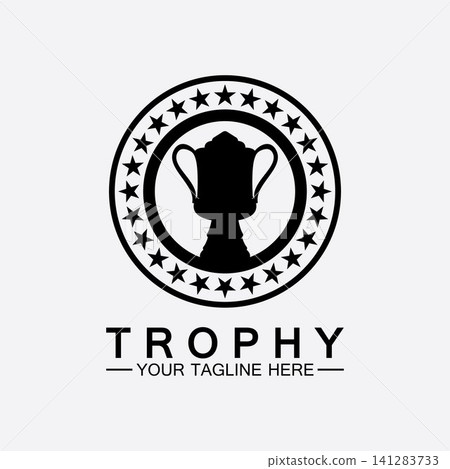 Trophy vector logo icon.champions trophy logo icon for winner award logo template Trophy vector logo icon.champions trophy logo icon for winner award logo template 141283733