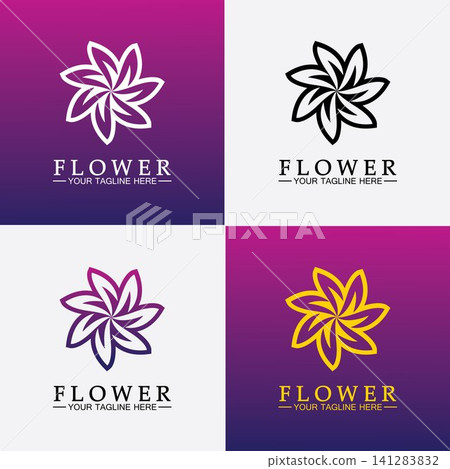 Flower logo vector illustration design template Flower logo vector illustration design template 141283832