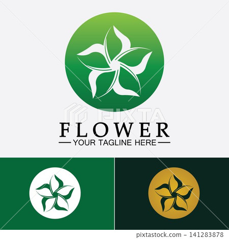 Flower logo vector illustration design template Flower logo vector illustration design template 141283878