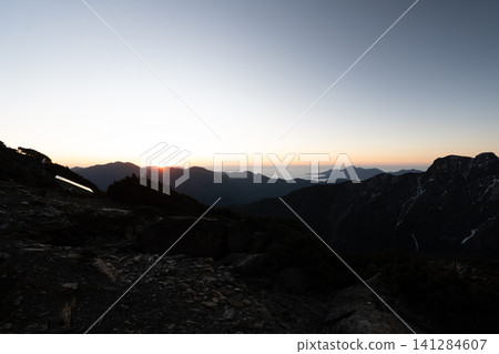 Scenery from the climbing route to Yushan, Taiwan's highest peak. Scenery from the climbing route to Yushan, Taiwan's highest peak. 141284607