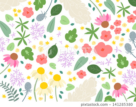 Cute Flower and Plant Illustration Set 4 Cute Flower and Plant Illustration Set 4 141285380