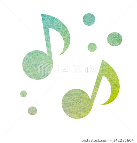 An illustration of a musical note icon with a beautiful watercolor pattern. An illustration of a musical note icon with a beautiful watercolor pattern. 141285604