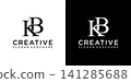 KB or BK initial letter logo design vector 141285688