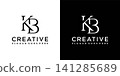 KB or BK initial letter logo design vector 141285689