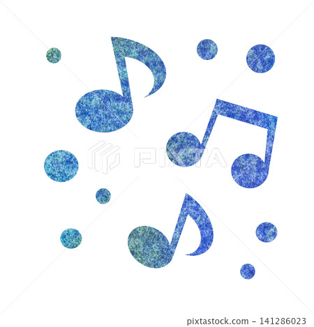 一幅帶有精美水彩圖案的音符圖示插圖。 一幅帶有精美水彩圖案的音符圖示插圖。 141286023