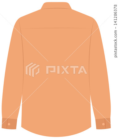 Back View Vector Illustration of Men's Long Sleeve Peach Dress Shirt Back View Vector Illustration of Men's Long Sleeve Peach Dress Shirt 141286378