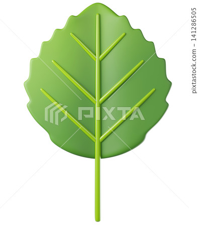 3D leaf aspen in green color, isolated on background. Botanical leaves for eco design, spring, summer, autumn, nature, organic, gardening, stickers, banners. 3d render 3D leaf aspen in green color, isolated on background. Botanical leaves for eco design, spring, summer, autumn, nature, organic, gardening, stickers, banners. 3d render 141286505
