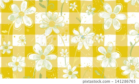 Daisy Gingham Seamless Pattern Color Trends 2026 141286765