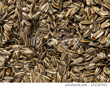Fresh sunflower seeds on display at the local market Fresh sunflower seeds on display at the local market 141287052