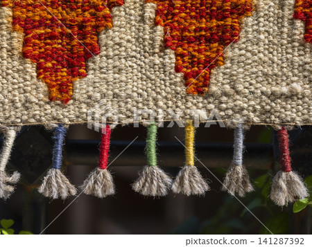 detail of a wool carpet 141287392
