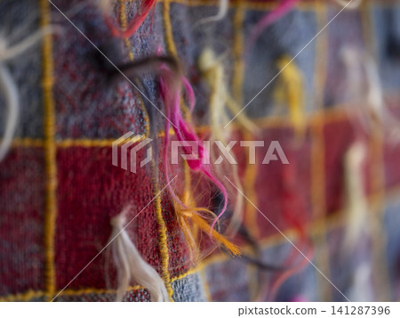 a colorful carpet detail 141287396