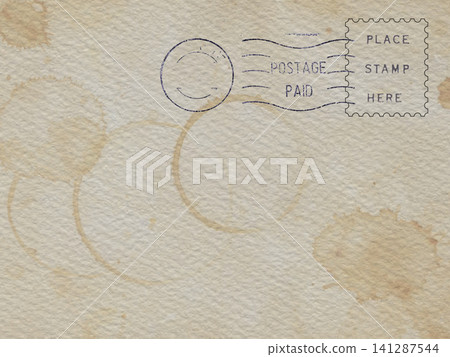 Postcards are old and dirty for writing a message Postcards are old and dirty for writing a message 141287544