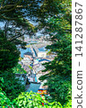 [Kanagawa Prefecture] The townscape of Enoshima visible through the trees 141287867