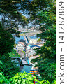 [Kanagawa Prefecture] The townscape of Enoshima visible through the trees 141287869
