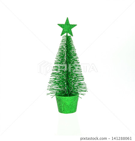 christmas tree and decorations on white background christmas tree and decorations on white background 141288061