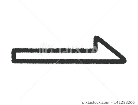 向右指向的箭頭,看起來像是用蠟筆畫的。 向右指向的箭頭,看起來像是用蠟筆畫的。 141288206