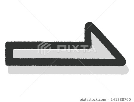 A rightward-pointing arrow that looks like it was drawn with crayons (misprinted, thick line) A rightward-pointing arrow that looks like it was drawn with crayons (misprinted, thick line) 141288760