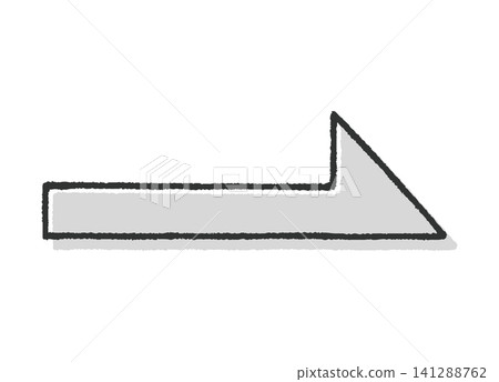 A rightward-pointing arrow that looks like it was drawn with crayons (misprinting). A rightward-pointing arrow that looks like it was drawn with crayons (misprinting). 141288762