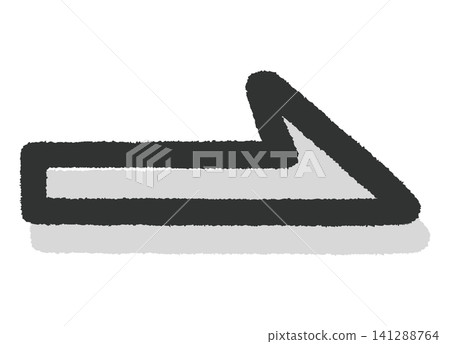A rightward-pointing arrow that looks like it was drawn with crayons (misprinted, thick line) A rightward-pointing arrow that looks like it was drawn with crayons (misprinted, thick line) 141288764