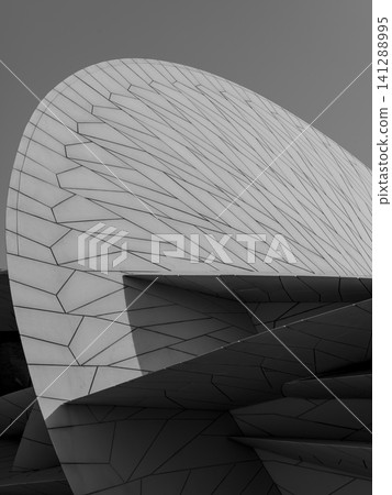 modern futuristic building. architectural detail. modern futuristic building. architectural detail. 141288995