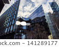Office buildings glass facade low angle view 141289177