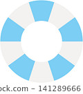 Simple illustration of a lifebuoy (light blue) 141289666