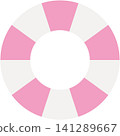 Simple illustration of a swimming ring (pink) 141289667