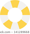 Simple illustration of a lifebuoy (yellow) 141289668