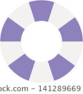 Simple illustration of a swimming ring (purple) 141289669
