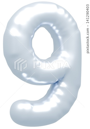 3D image_balloon_9_silver 3D image_balloon_9_silver 141290403