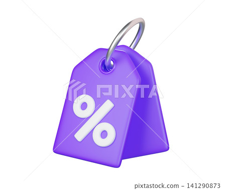 3D purple price tags with white percent symbol, isolated on background. Modern discount label for sale, special offer, price reduction, marketing, and promotions. 3d render 3D purple price tags with white percent symbol, isolated on background. Modern discount label for sale, special offer, price reduction, marketing, and promotions. 3d render 141290873