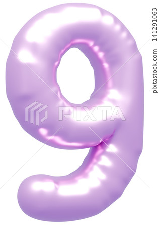 3D image_balloon_9_purple 3D image_balloon_9_purple 141291063