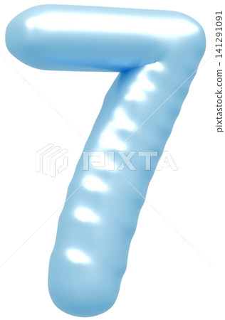 3D image_balloon_7_light blue 3D image_balloon_7_light blue 141291091